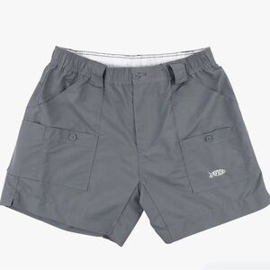 Aftco Men's size 36 Fishing Shorts color is charcoal no stains great condition